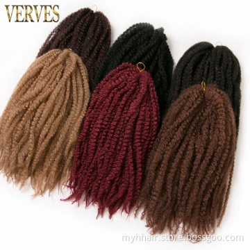 Afro Kinky Braiding Hair 18 and 24 inch Synthetic Crochet Marly Braids Hair extensions Natural black ombre Curly Twist